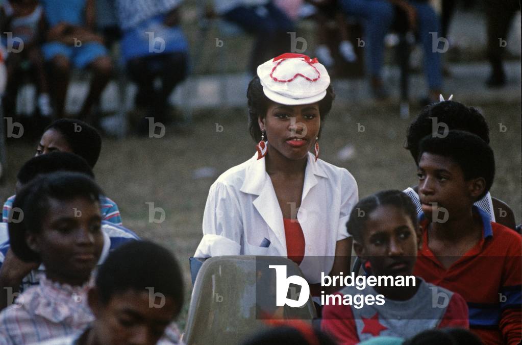 Students during Kingston High School reggae concert, Kingston, Jamaica (photo)
