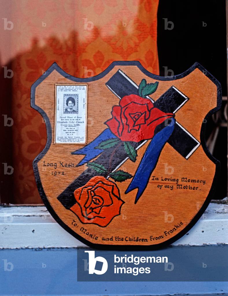 Memorial Plaque made by Republican Prisoners in Long Kesh Internment Camp during The Troubles. Northern Ireland (photo)