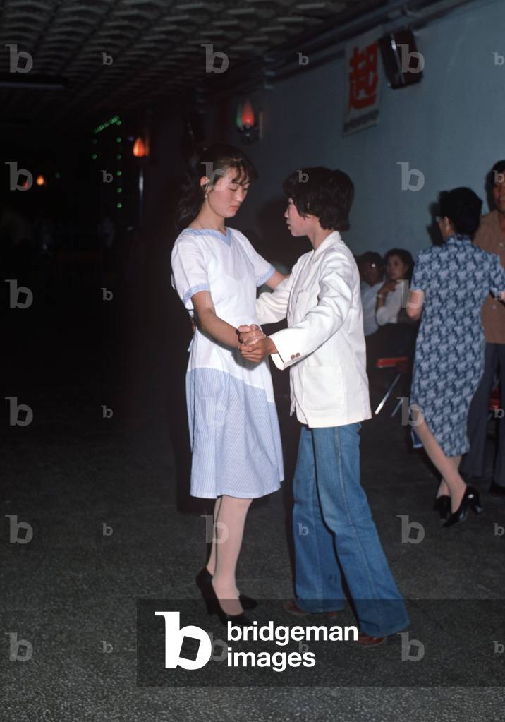 Dancers in Harbin bomb shelter used as nightclub, Harbin, Heilongjiang Province, China (photo)
