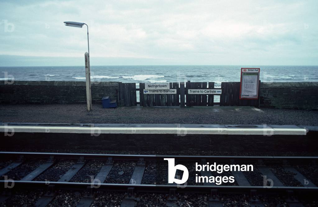 Netherton station on the Cumbrian coast railway line, North West England, 1981 (photograph)