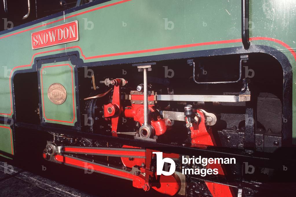 Snowdon Mountain Railway steam locomotive, Wales, 1991 (photo)