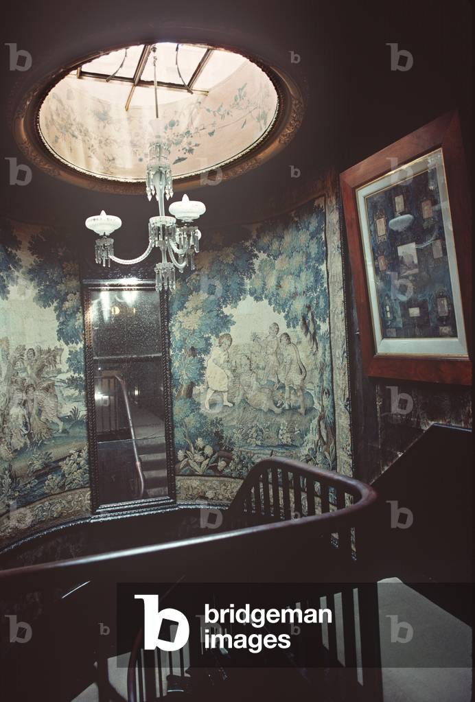 Staircase in Hauteville House, St Petit Port, Guernsey, Channel Islands where Victor Hugo lived in exile from 1855 to 1870, 1980 (photo)