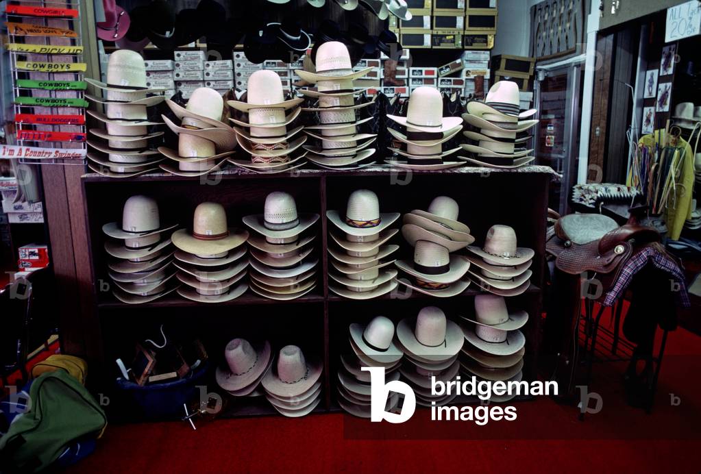 Cowboy Hats In Ranchwear Store, Cheyenne, Wyoming, USA  (photo)