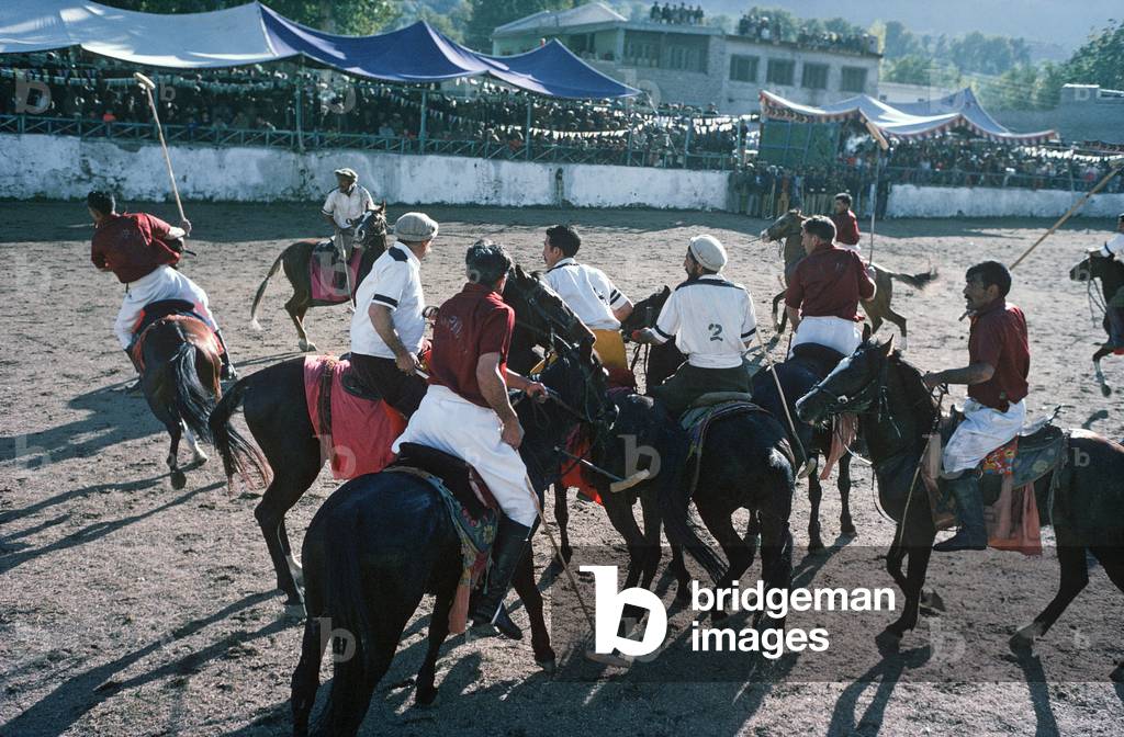 Polo game at the Aga Khan Shani Polo Stadium, Gilgit, Gilgit-Baltistan Administrative Area, Pakistan (photo)