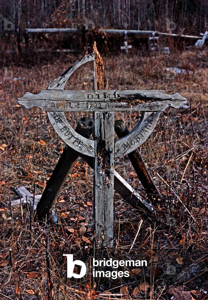 Gold miners old cemetery, Dawson City, Yukon Territories, Canada (photo)