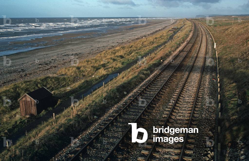 The Cumbrian coast railway line, North West England, 1981 (photograph)
