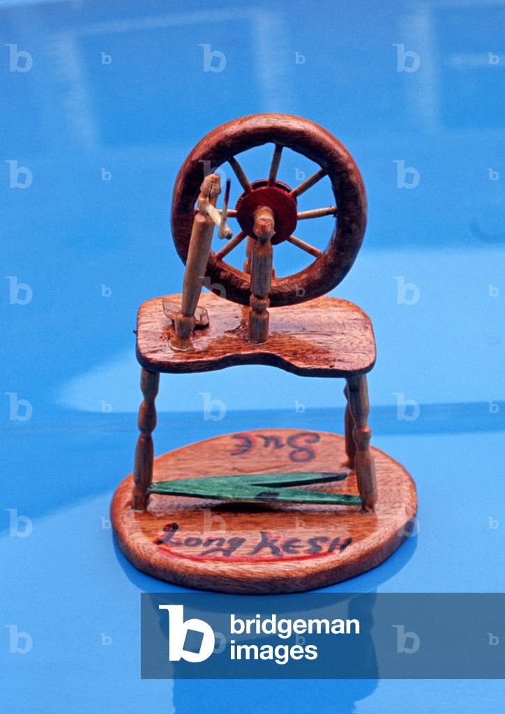 Model of Spinning Wheel made by Republican Prisoners in Long Kesh Internment Camp during The Troubles, Northern Ireland, Long Kesh, 1972 (photo)