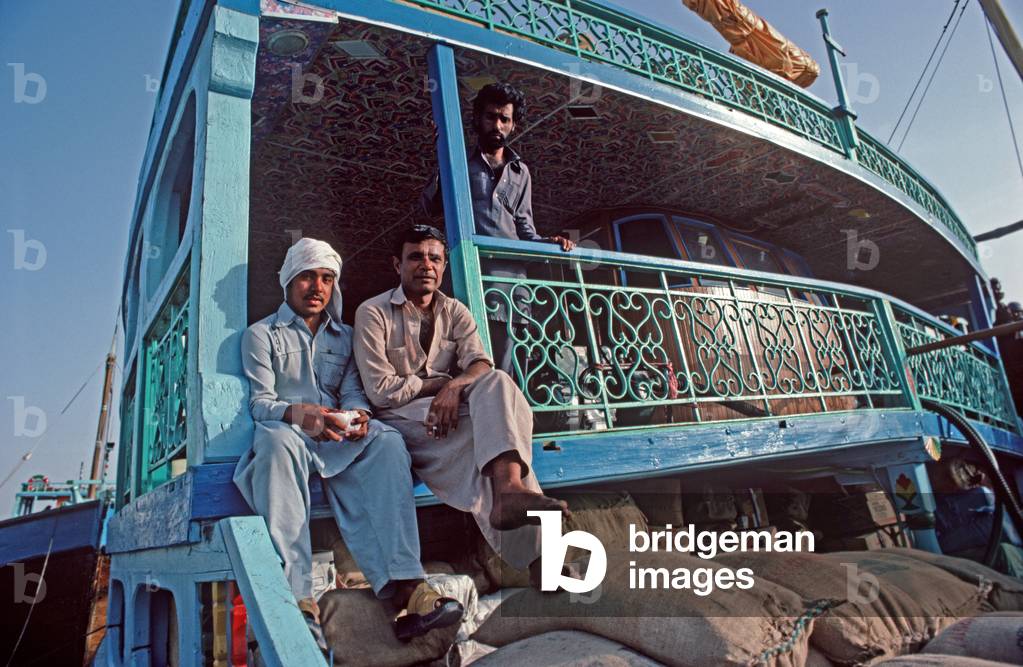 Motorised Arab dhow on Dubai Creek, Dubai, United Arab Emirates