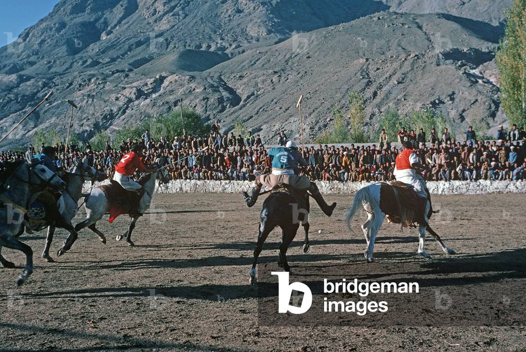 Polo game at the Aga Khan Shani Polo Stadium, Gilgit, Gilgit-Baltistan Administrative Area, Pakistan (photo)