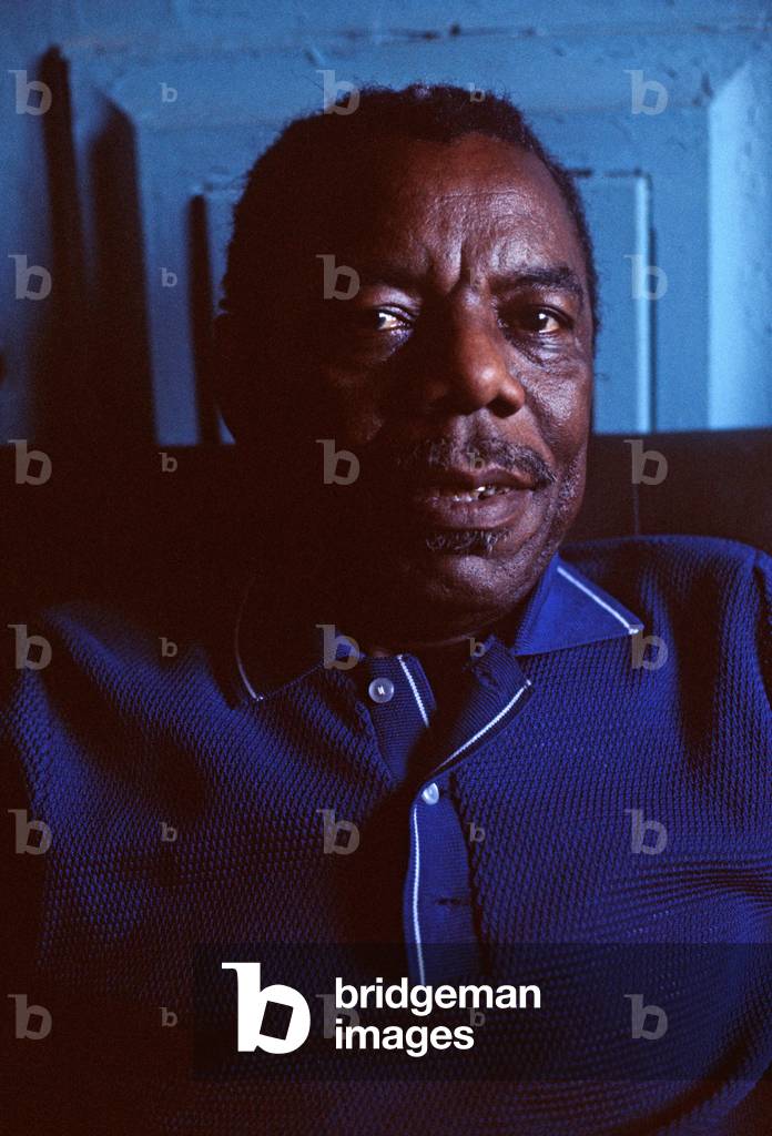 Champion Jack Dupree in his home in Halifax, England where he lived in the 70s and 80s (photo)