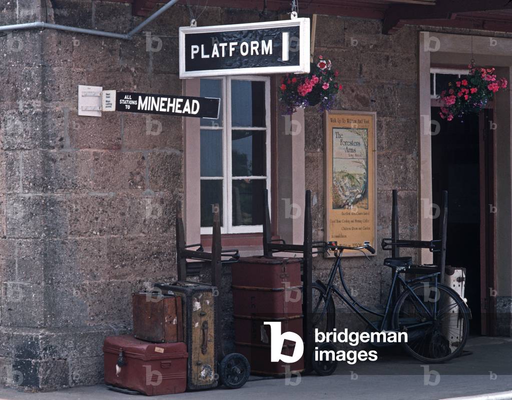 Williton Station on the West Somerset Heritage Railway, Somerset, England, UK, 1990 (photo)