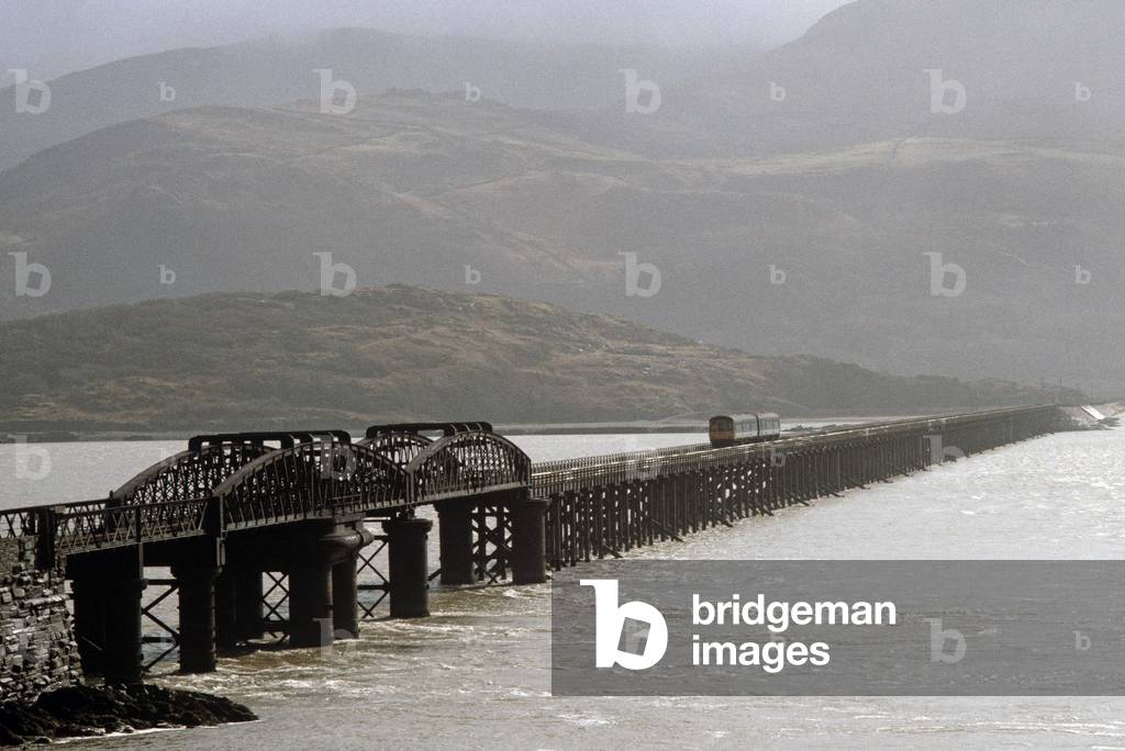 Train at Dovey Junction, Wales, Great Britain, 1982 (photo)