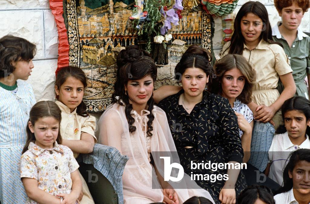 Palestinian bride at Palestinian wedding in West Bank, Israeli, Palestinian Authority, East Jerusalem (photo)