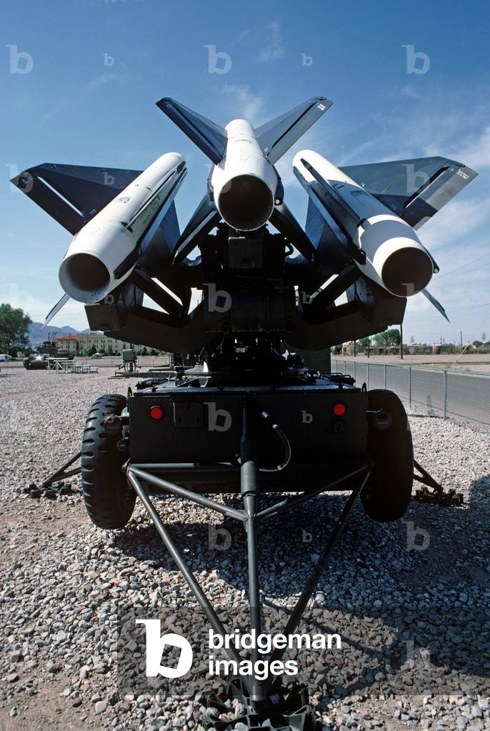 Surface-To-Air-Medium Range Hawk Missile, Fort Bliss, United States Army, Texas, USA, 1983 (photo)