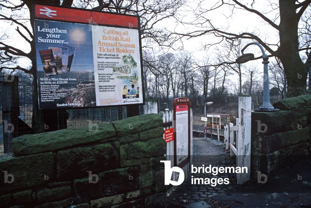 Pleasington station on the British Rail Preston to Colne railway line, Lancashire, Great Britain, 1982 (photograph)