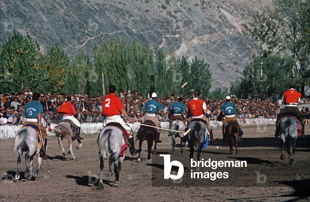 Polo game at the Aga Khan Shani Polo Stadium, Gilgit, Gilgit-Baltistan Administrative Area, Pakistan (photo)