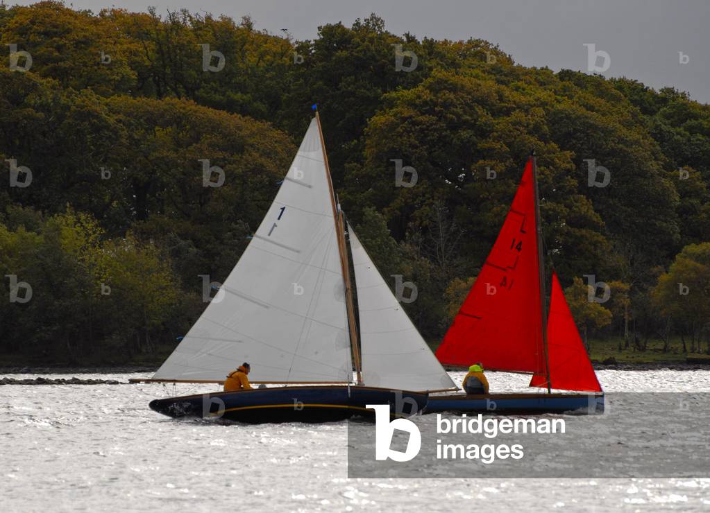 Sailing in Lower Lough Erne, County Fermanagh, Northern Ireland, UK (photo)