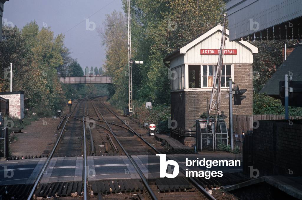 Acton Central railway station on the North London Line, London 1980s, 1982 (photograph)