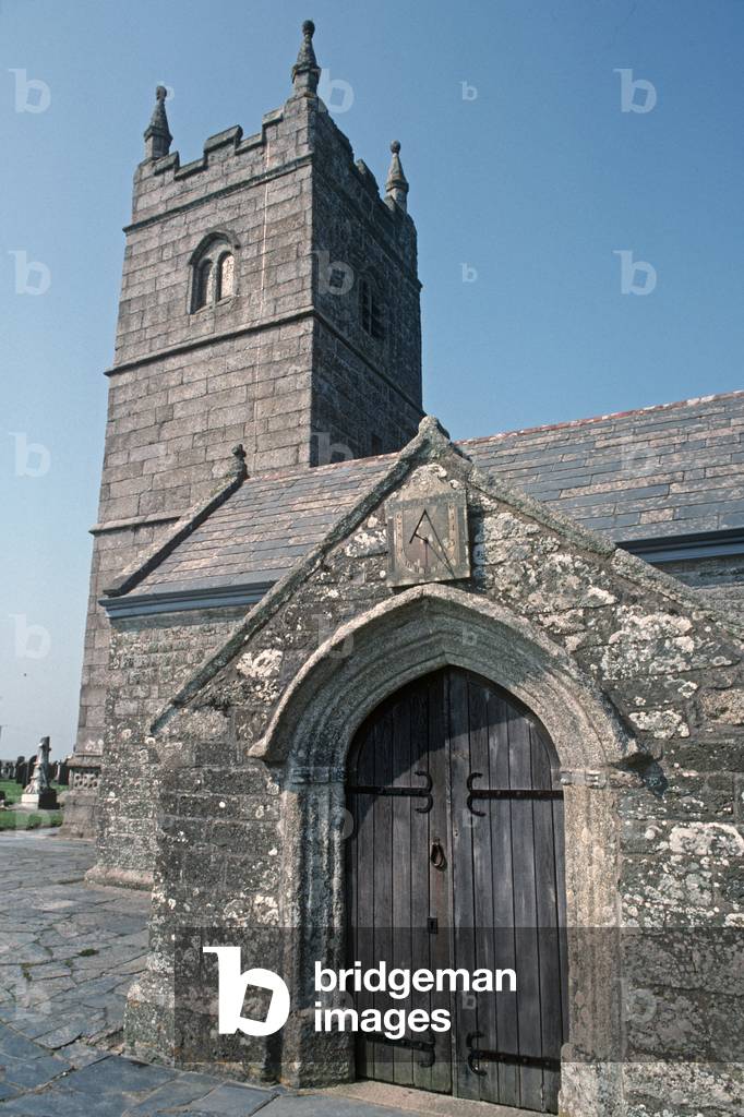 15th Century Church of England, St Endellion Church in an area of Area of Outstanding Beauty, 'AONB', North Cornwall, UK (photo)