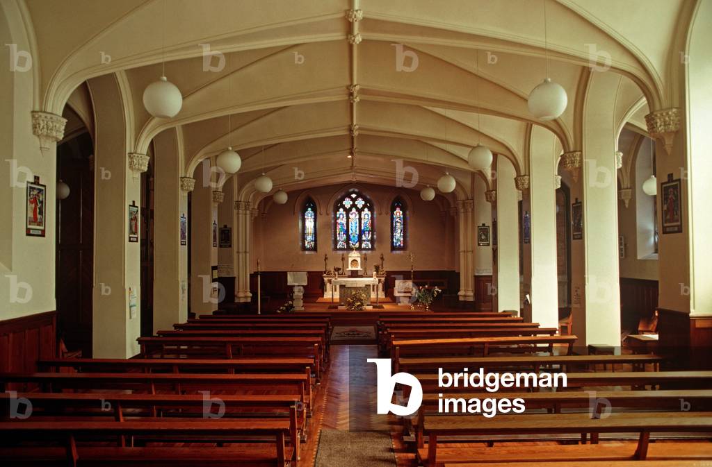 Belvedere College Chapel, a private Jesuit Secondary School for Boys which James Joyce attended from 1893-98, Dublin, Ireland (photo)