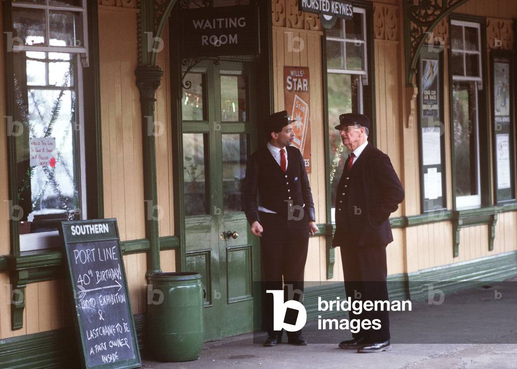 Horsted Keynes station on the Bluebell Heritage Railway, West Sussex, England, UK, 1990 (photo)