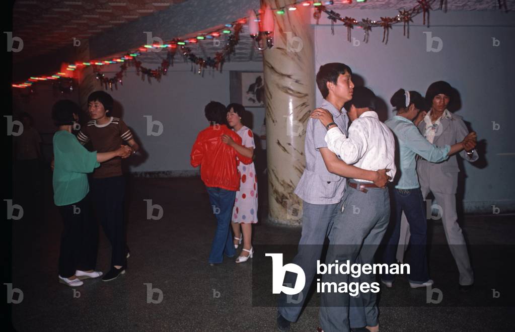 Dancers in Harbin bomb shelter used as nightclub, Harbin, Heilongjiang Province, China (photo)