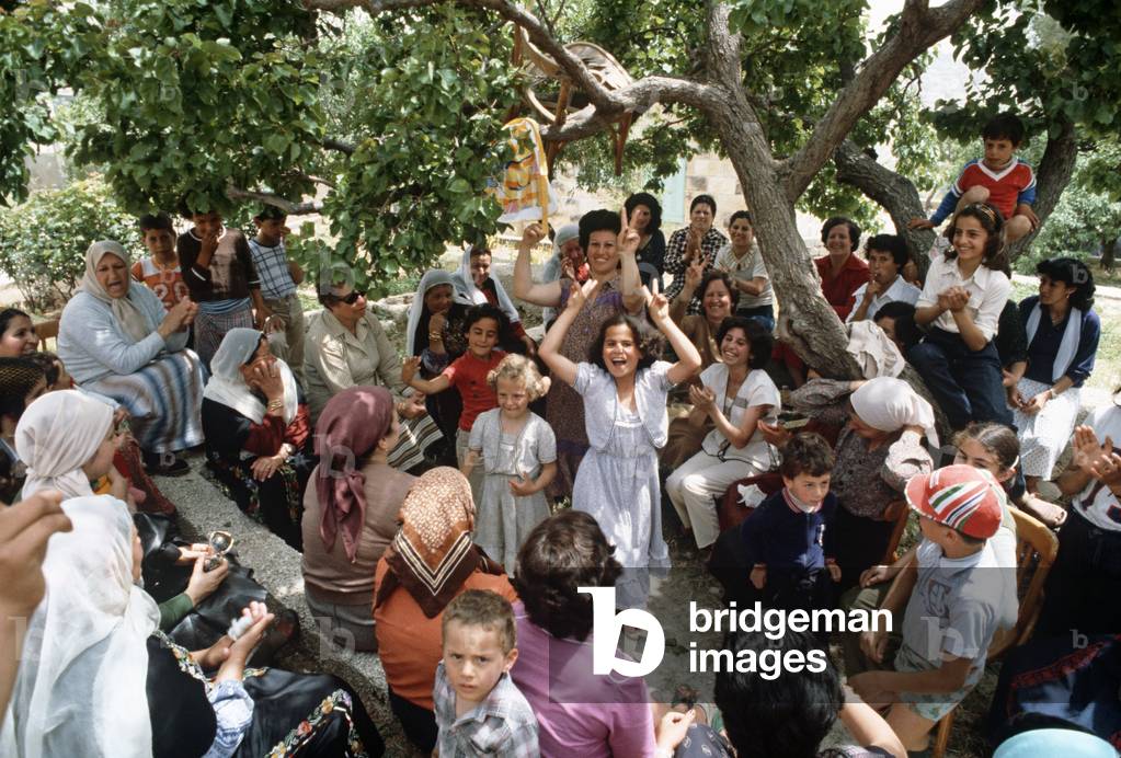 Palestinian wedding dancing  in West Bank, East Jerusalem, Israeli, Palestinian Authority, East Jerusalem (photo)