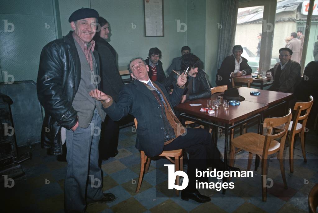 Cafe in historical market area of Sarajevo, former Yugoslavia