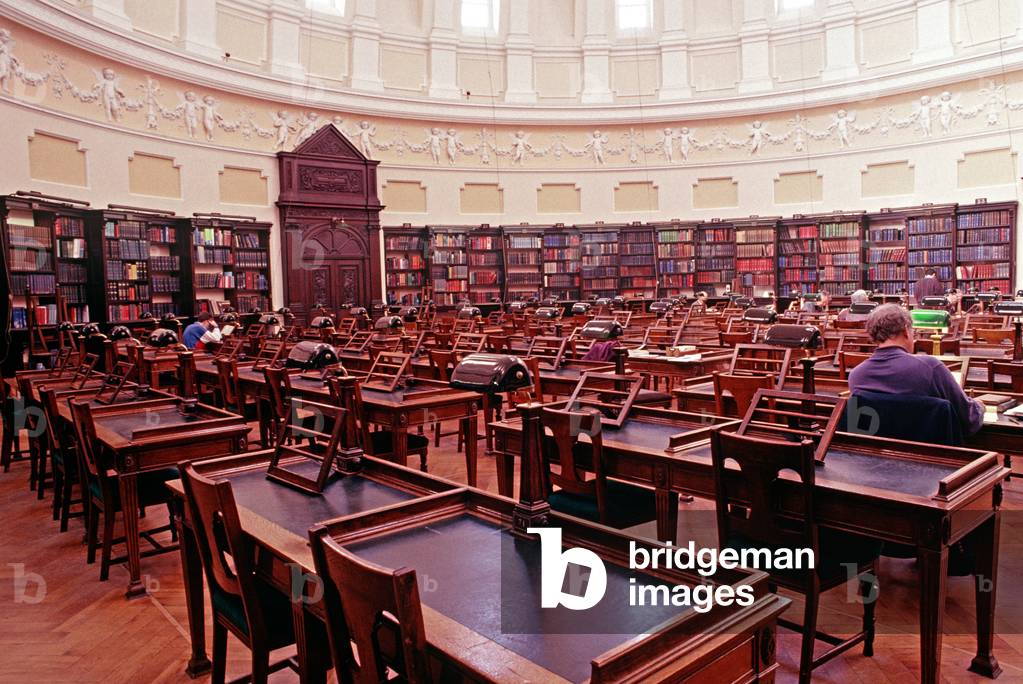 Reading room in the National Library as referred to by James Joyce in 'Ulysses', Dublin, Ireland (photo)