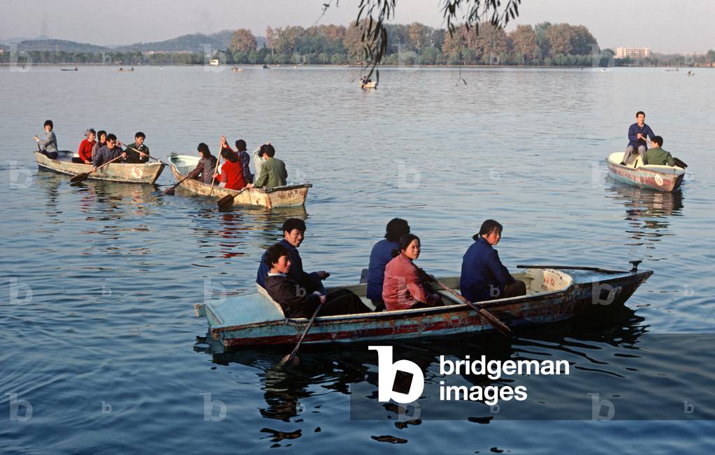 Boating on Xuanwu Lake, Nanjing, China, 1979 (photo)