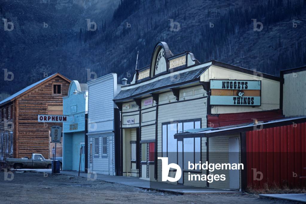 Dawson City on the Yukon River in the Yukon Territories, Northwest Canada (photo)