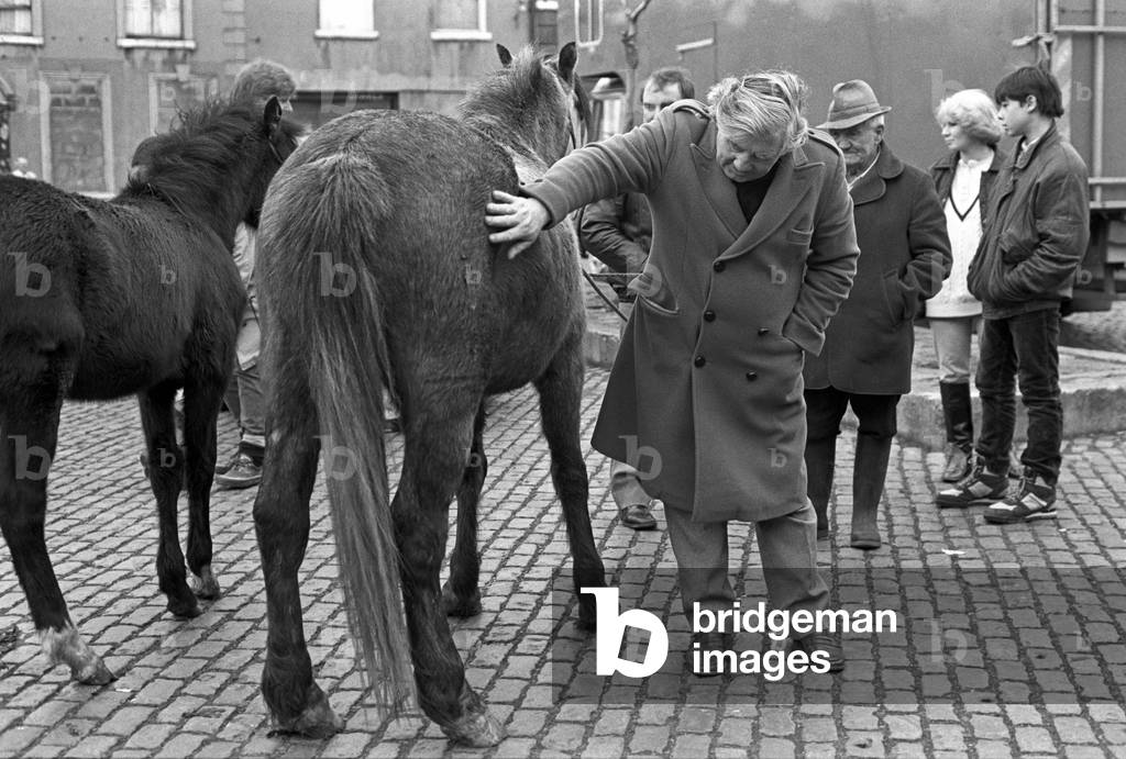 Horse dealers in Smithfield horse market, Dublin, Ireland, 90s