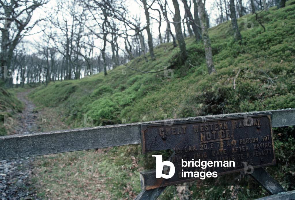 Great Western Railway Notice on the Vale of Rheidol line, British Rail last operating steam trains, Wales, 1982 (photograph)