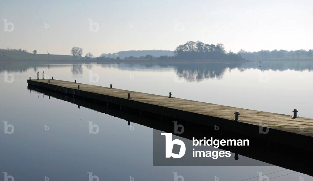 Wooden Jetty on Upper Lough Erne, County Fermanagh, Northern Ireland, UK (photo)