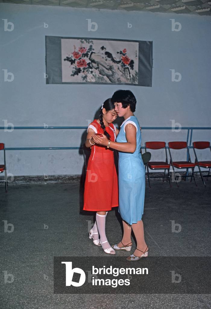 Dancers in Harbin bomb shelter used as nightclub, Harbin, Heilongjiang Province, China (photo)