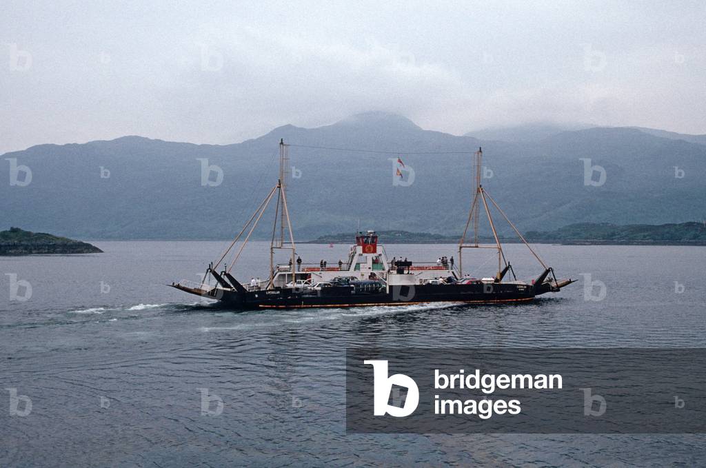 Kyle of Lochalsh Skye ferry, British Rail Skye boat train, Highlands, North West Coast of Scotland, 1982 (photograph)