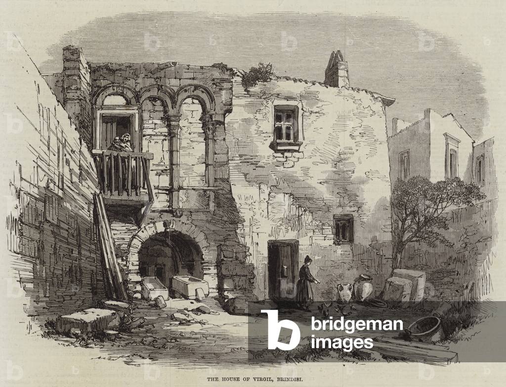 The House of Virgil, Brindisi (engraving)