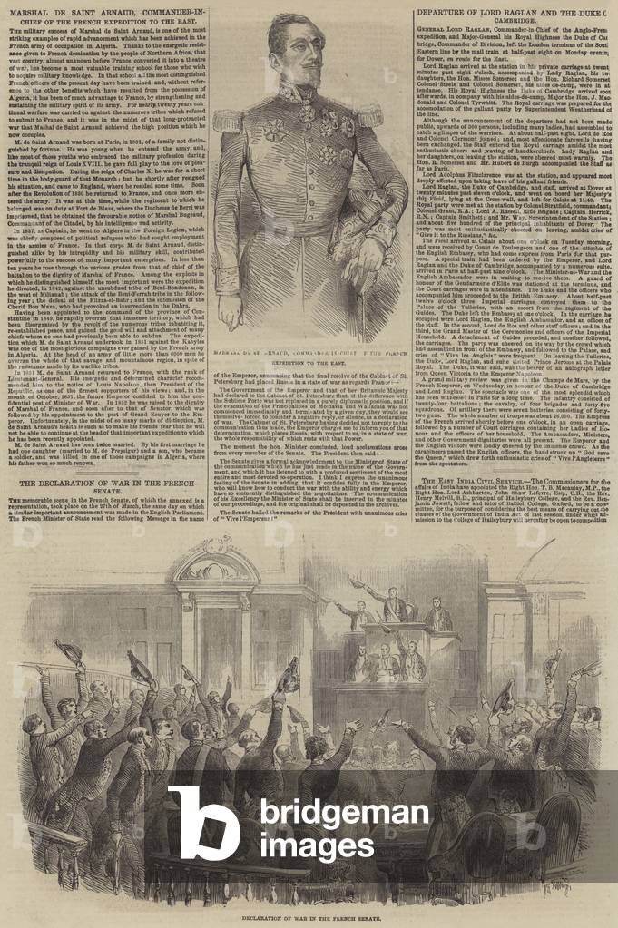 Declaration of War in the French Senate (engraving)