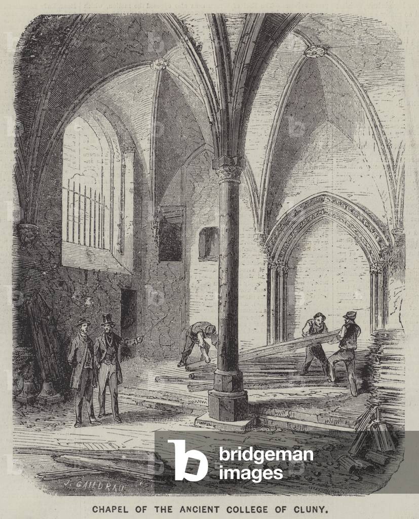 Chapel of the Ancient College of Cluny (engraving)