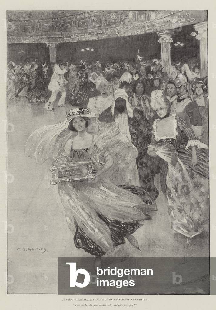 Ice Carnival at Niagara in Aid of Soldiers' Wives and Children (litho)