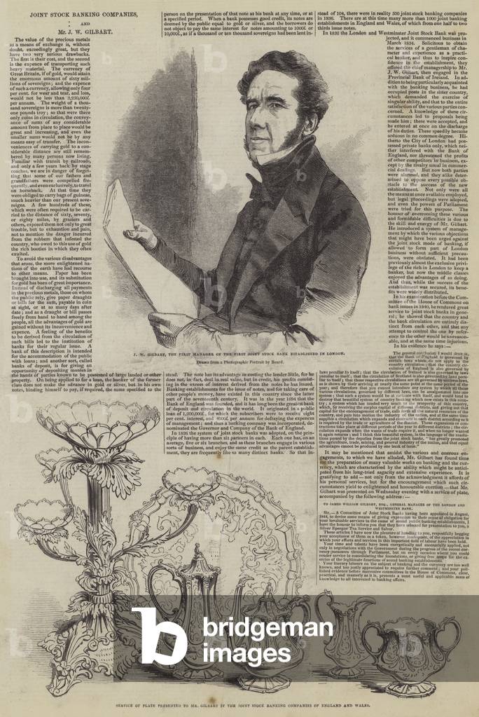Joint Stock Banking Companies, and Mr J W Gilbart (engraving)