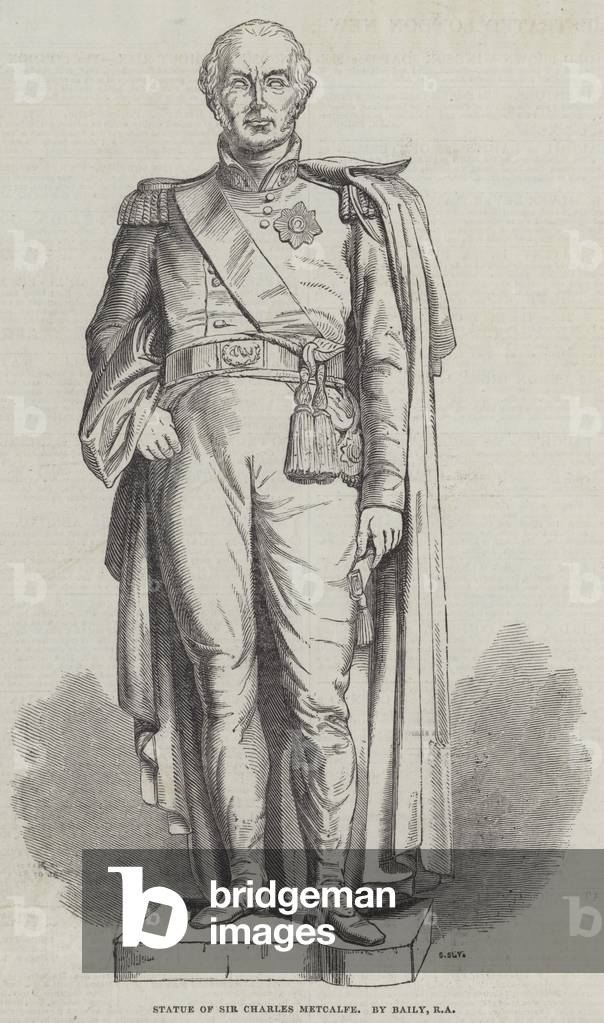 Statue of Sir Charles Metcalfe (engraving)