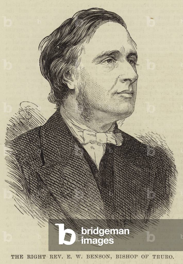 The Right Reverend E W Benson, Bishop of Truro (engraving)