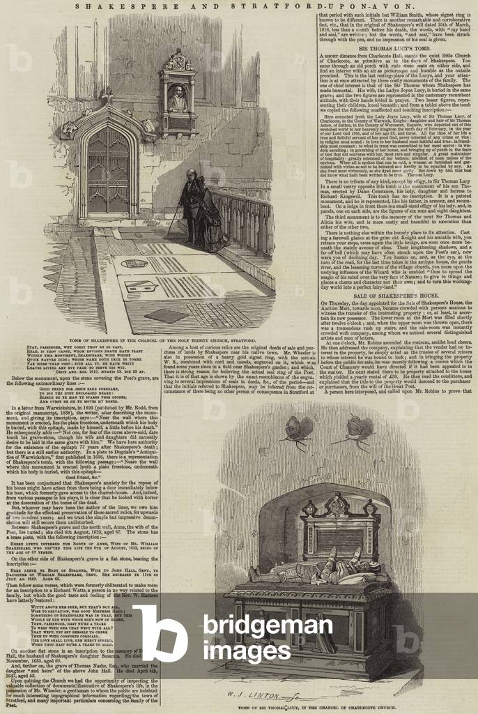 Shakespere and Stratford-upon-Avon (engraving)