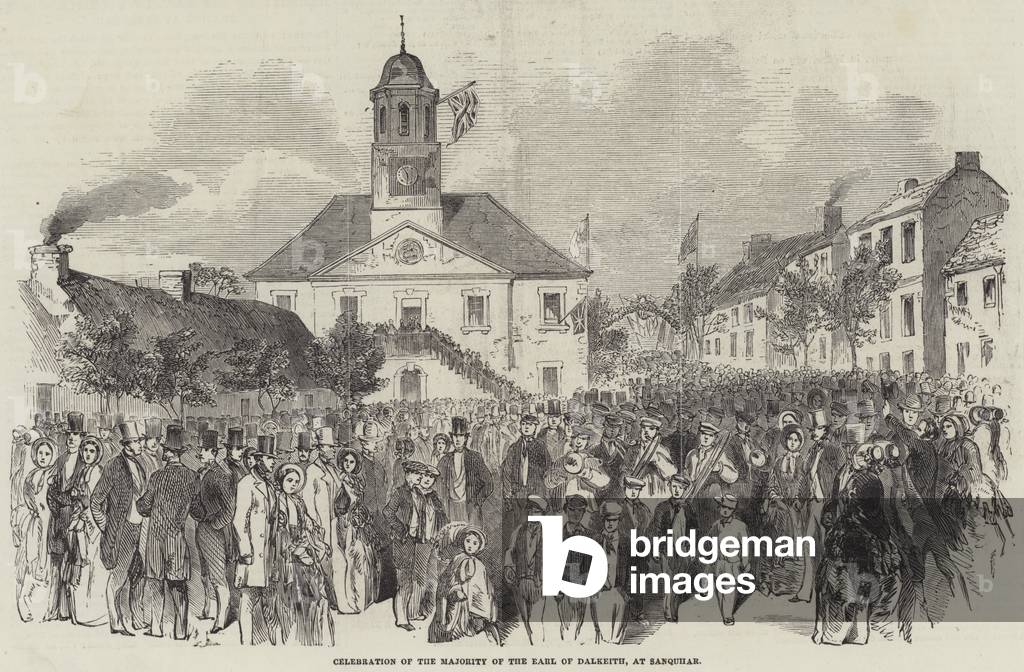 Celebration of the Majority of the Earl of Dalkeith, at Sanquhar (engraving)