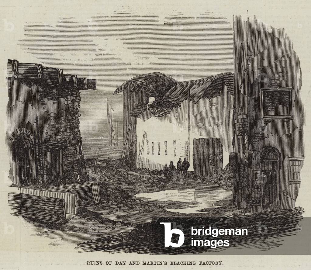 Ruins of Day and Martin's Blacking Factory (engraving)