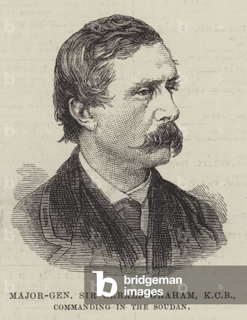 Major-General Sir Gerald Graham, KCB, commanding in the Soudan (engraving)