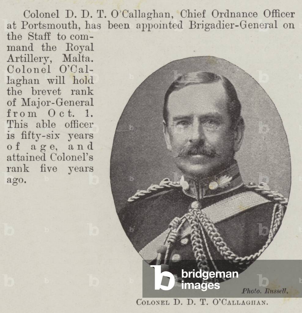 Colonel D D T O'Callaghan (b/w photo)
