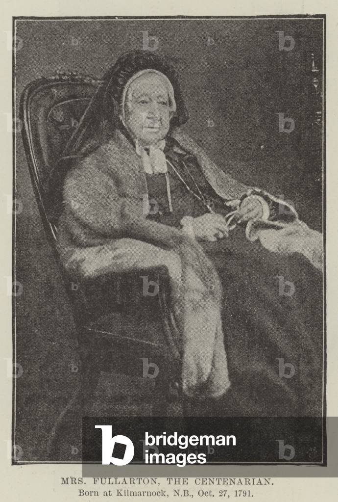 Mrs Fullarton, the Centenarian (engraving)