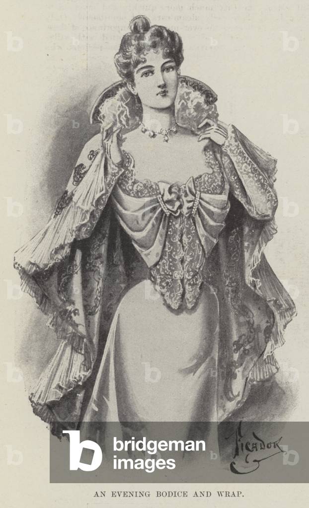 An Evening Bodice and Wrap (litho)
